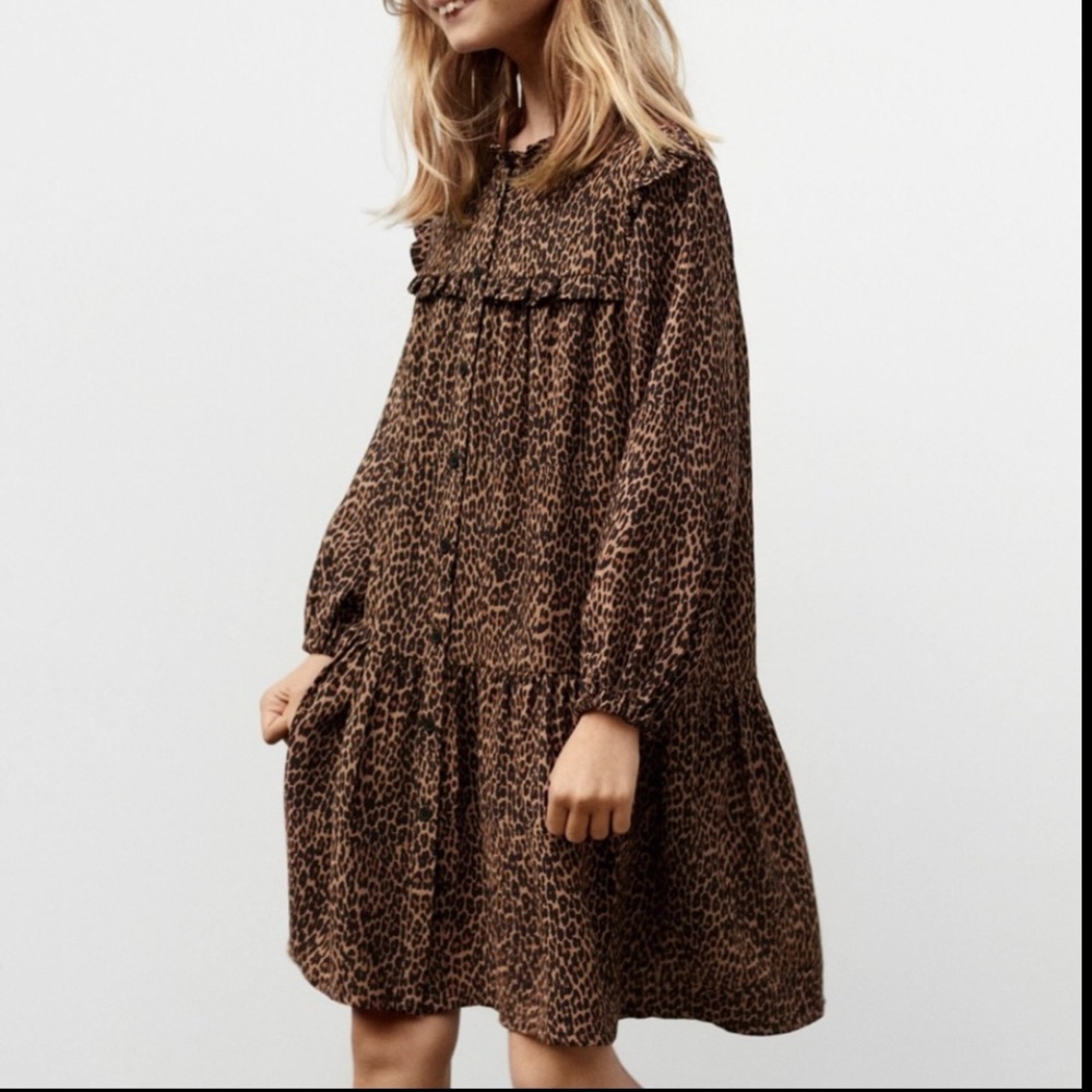 Zara animal print dress, girls size 9